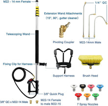 Load image into Gallery viewer, Lightweight 24 FT Pressure Washer Extension Wand with Ergonomic Grip and Nozzles