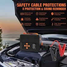 Load image into Gallery viewer, All-in-One Jump Starter &amp; Tire Inflator - 8000A with 32000mAh &amp; Bright LED Light