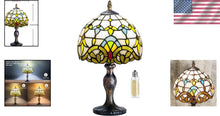 Load image into Gallery viewer, Charming Multi-Color Stained Glass Desk Lamp - Perfect for Living Room &amp; Bedroom
