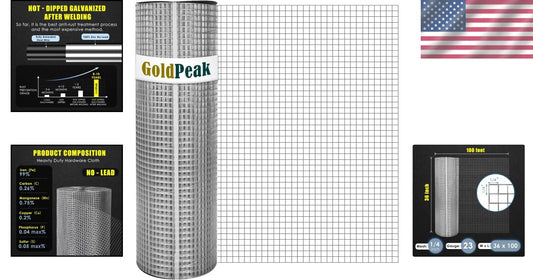 Galvanized Hardware Cloth Roll 1/4" x 36" x 100' - Heavy-Duty Fencing Solution