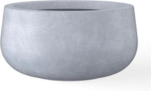 Load image into Gallery viewer, Versatile 15.7" Round Planter - Concrete &amp; Fiberglass, Indoor/Outdoor Charm