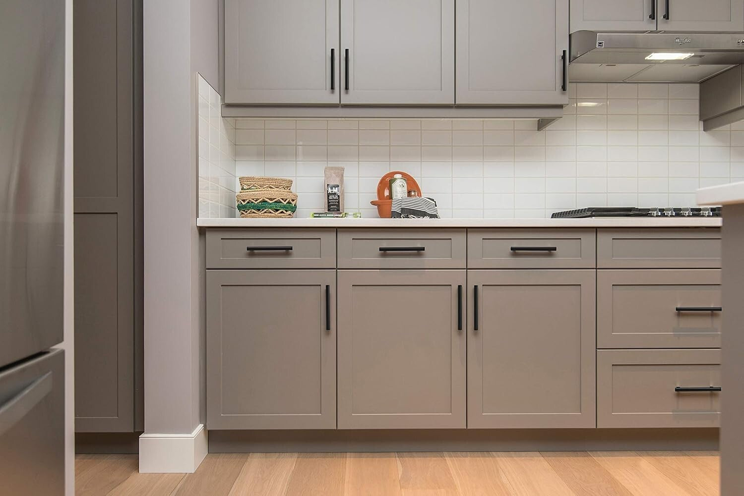 Versatile 6 Inch Matte Black Handles for Cabinets - 30 Piece Stainless Steel Set
