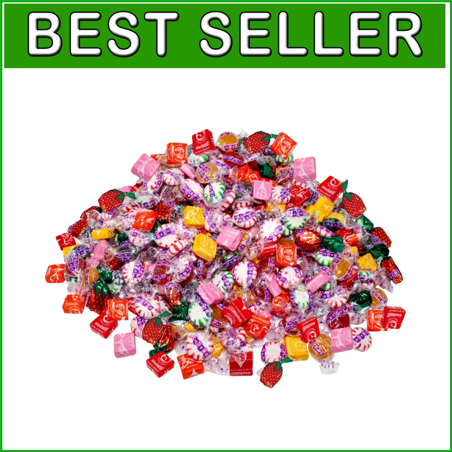 Assorted Soft Chewy & Hard Candy Mix - 700 Individually Wrapped Treats - 156 oz