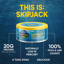 Load image into Gallery viewer, Convenient 12-Pack of Wild-Caught Skipjack Tuna, Kosher &amp; Low Mercury, 5 oz Cans