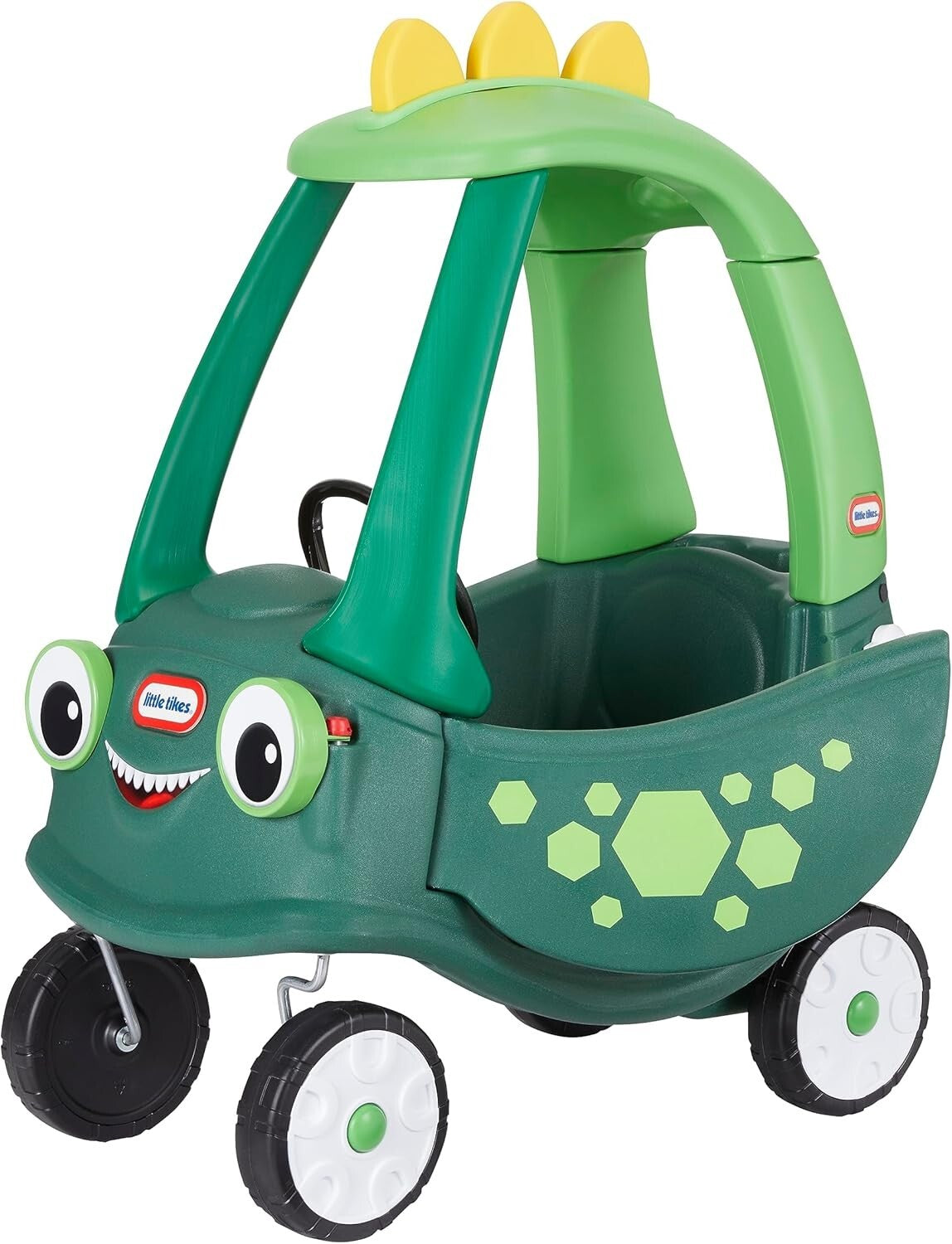 Dinosaur-Themed Cozy Coupe with Push Handle - Ideal for Indoor & Outdoor Fun