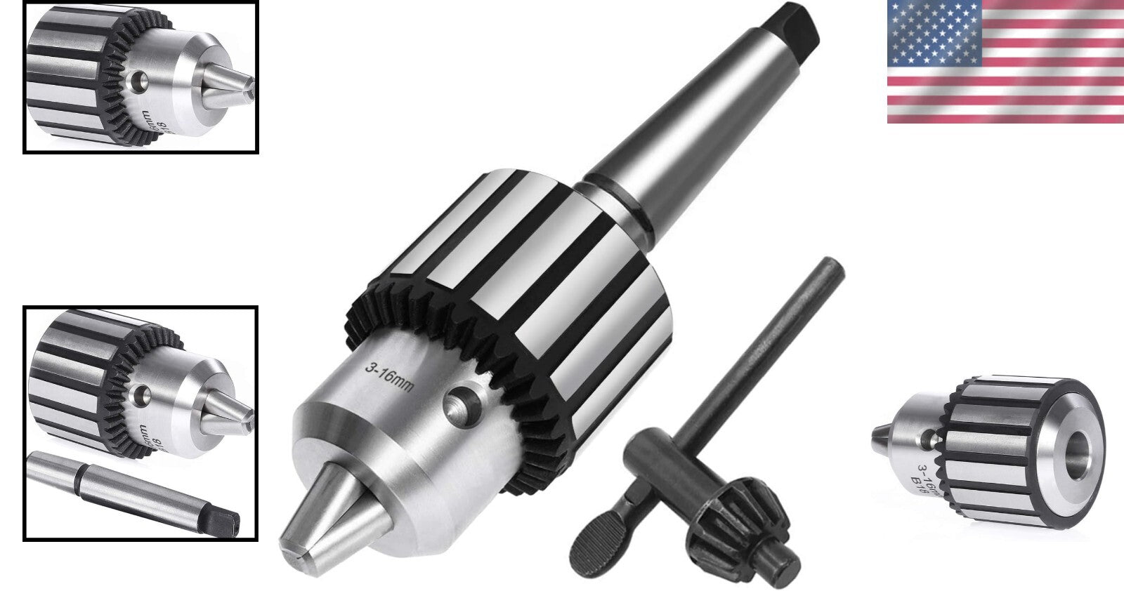 Alloy Steel Heavy Duty Drill Chuck - Clamping Range 3-16mm for Versatile Use