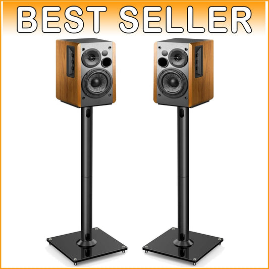Elegant Black Floor Speaker Stands for Klipsch & Yamaha - Ideal for Home Audio