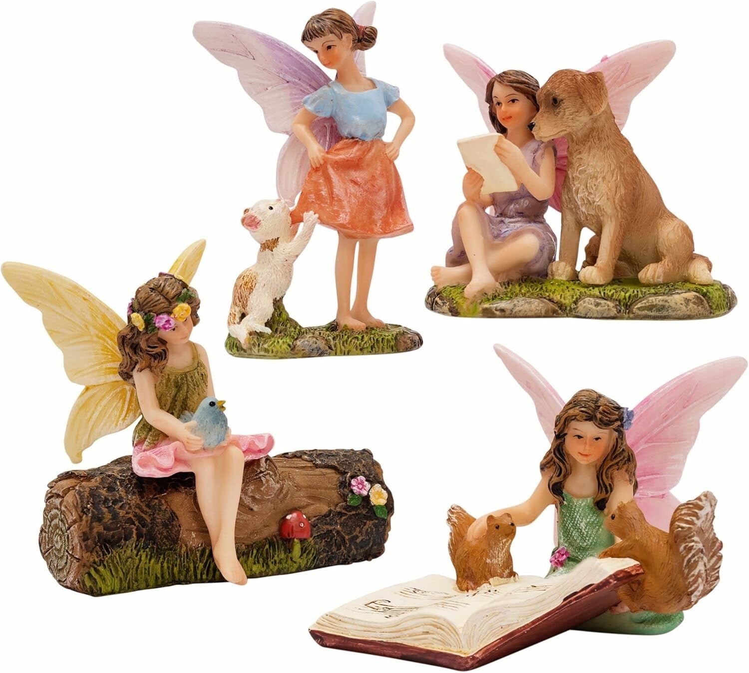 Adorable Miniature Animal Figurines for Enchanting Outdoor Fairy Gardens
