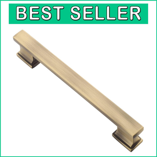 Sophisticated 10 Pack Antique Brass Cabinet Handles with Easy Install Feature