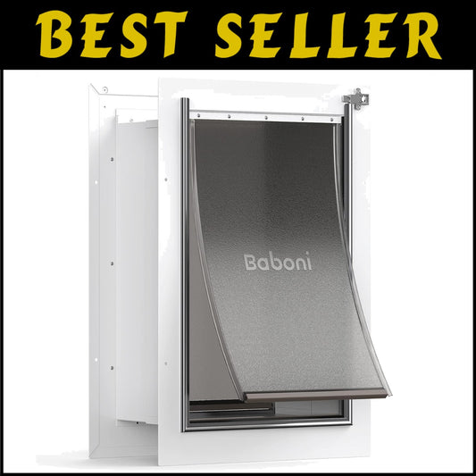 Energy-Efficient Large Pet Door with Telescoping Tunnel for Easy Access