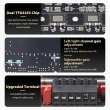 Load image into Gallery viewer, Dual Chip 2.1 Channel Amplifier Board with Multiple Inputs - 1200W Power