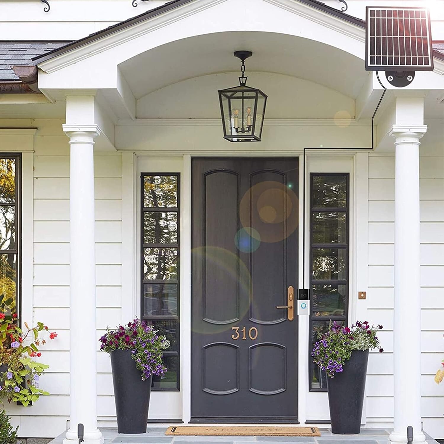 Durable Solar Panel Compatible with Ring Video Doorbell 1 - 16ft Cable Included