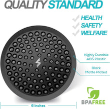 Load image into Gallery viewer, Luxury High Pressure Rain Shower Head - Matte Black 6" Round, Easy Install