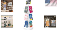 Load image into Gallery viewer, Versatile White Card Display Stand with Smooth Rotational Feature - Metal Design
