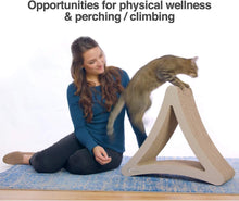Load image into Gallery viewer, 3-Sided Vertical Cat Scratching Post - Eco-Friendly Cardboard Lounge (18"/24")
