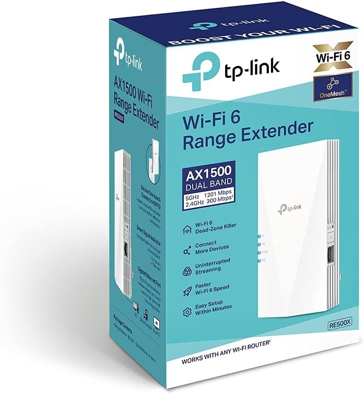 Gigabit WiFi Extender with Tether APP Setup - 1500 sq.ft Coverage & Easy Install