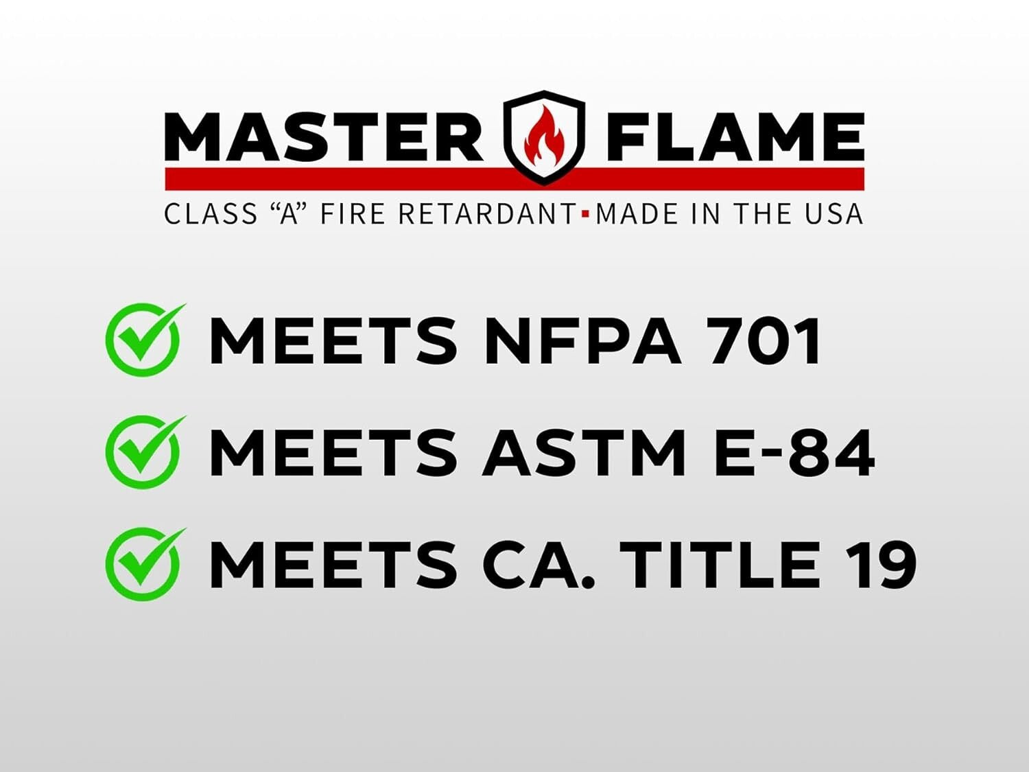 1 Gallon Master Flame Fire Retardant - Tested Spray for Wood, Fabric & Paper