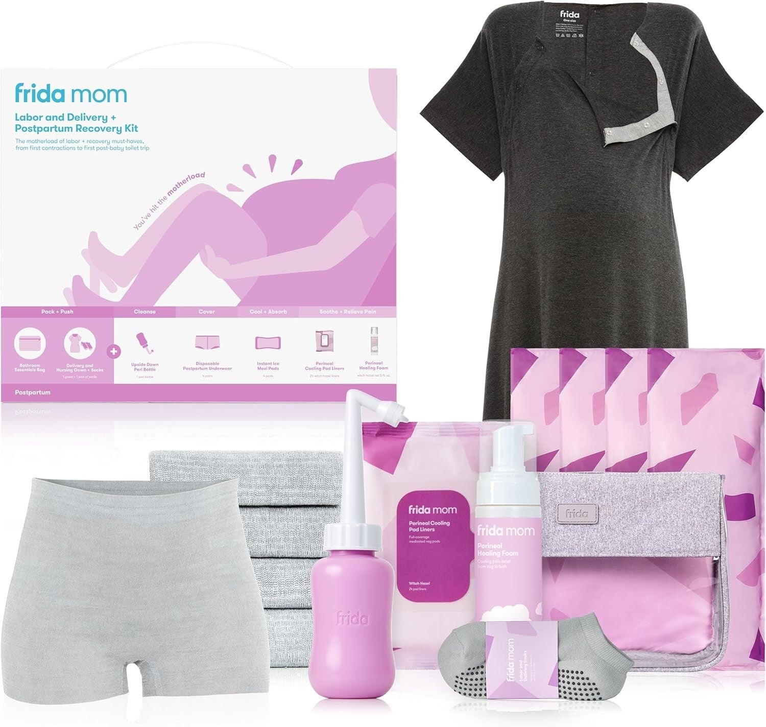 15-Piece Postpartum Recovery Kit: Essential Labor & Baby Shower Gift