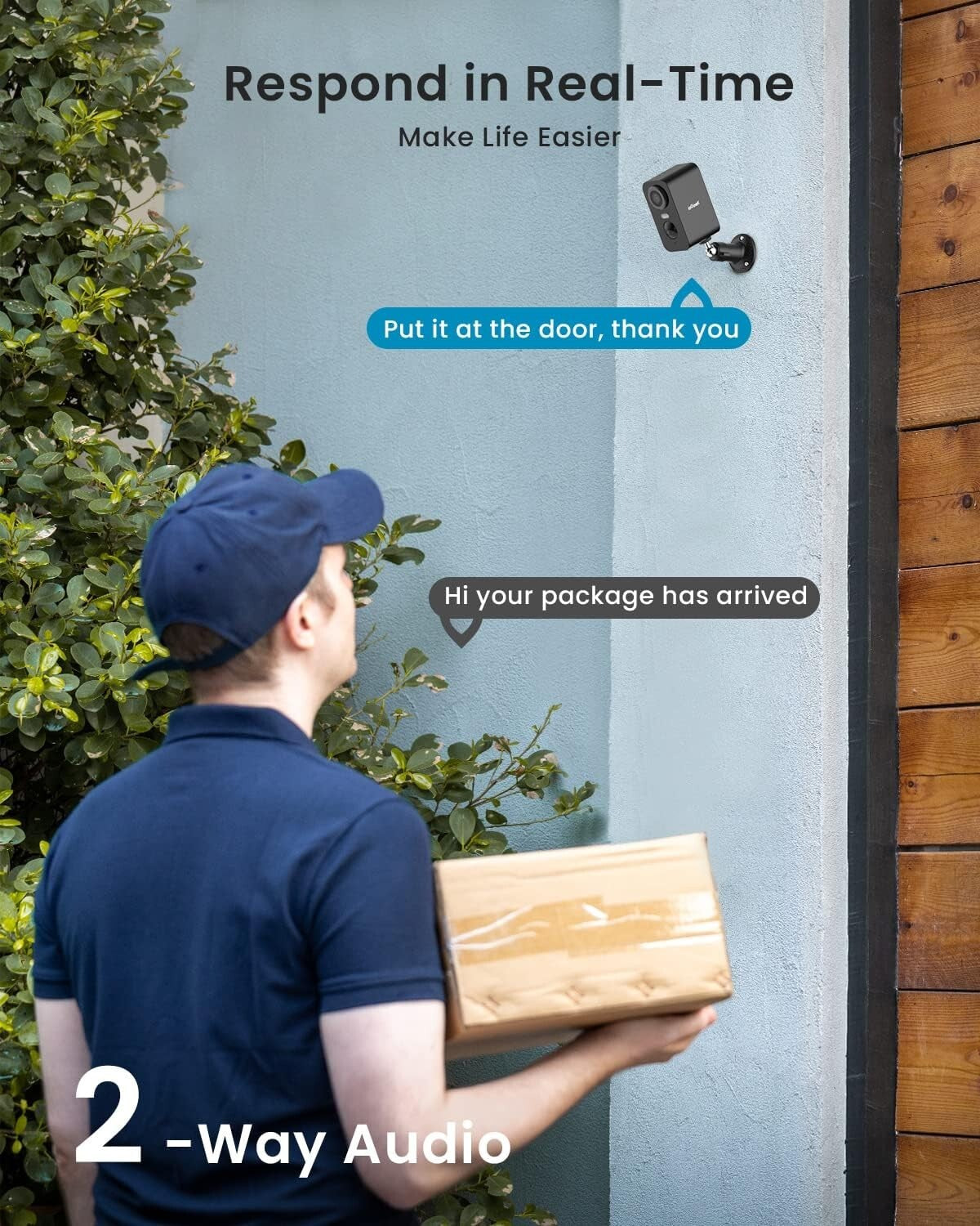 Smart Home 2-Pack Solar Security Cameras with Color Night Vision & AI Alerts