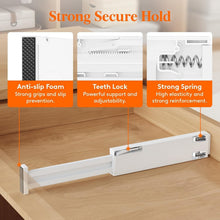Load image into Gallery viewer, 12 Pack Adjustable Drawer Dividers - Expandable Utensil and Tool Organizers