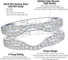 Load image into Gallery viewer, Elegant Sterling Silver Ring Enhancer with AAAAA CZ - Perfect for Any Occasion