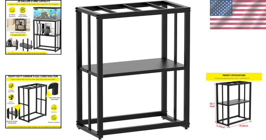 660 Lbs Load Capacity Metal Aquarium Stand - Perfect for Home & Office
