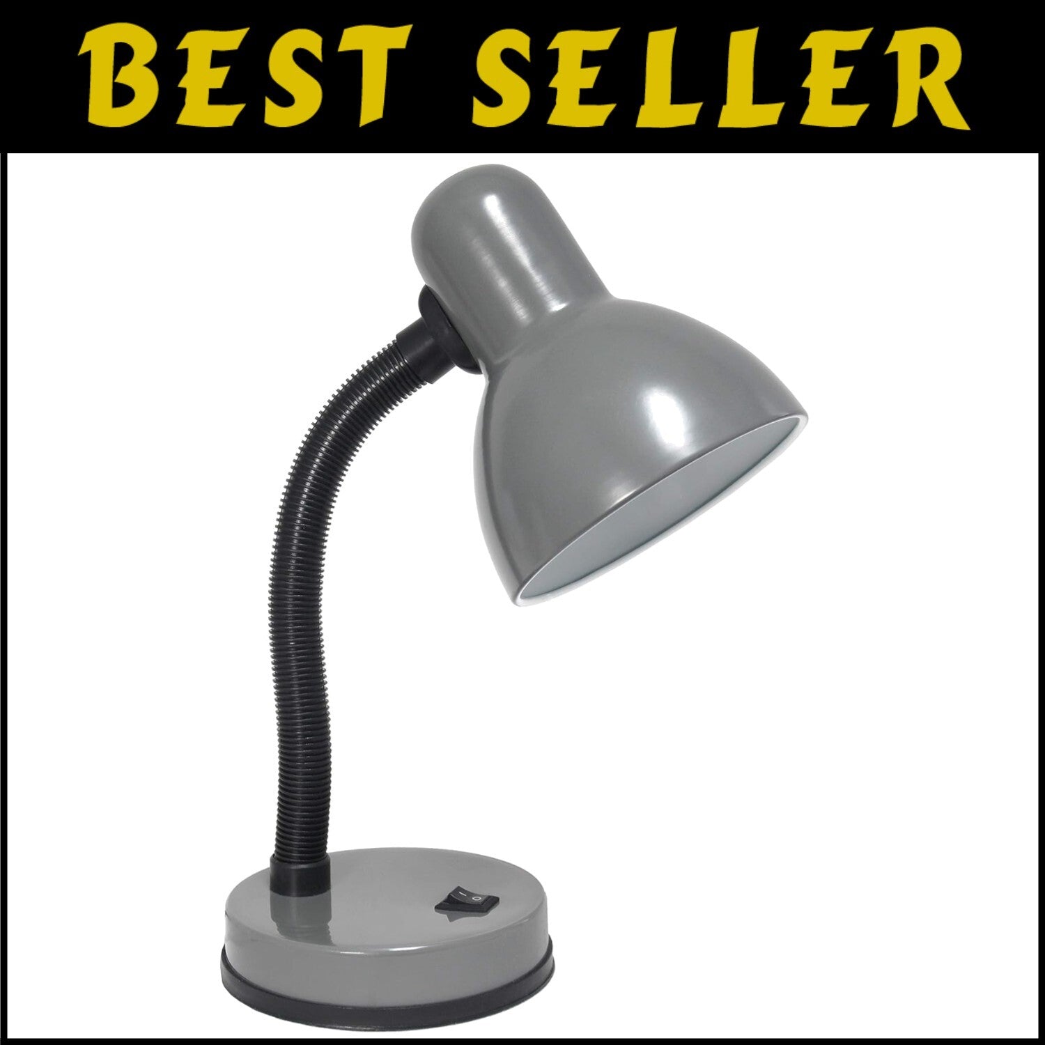 Modern Gray Desk Lamp Set of 12 with Adjustable Height & LED Convenience