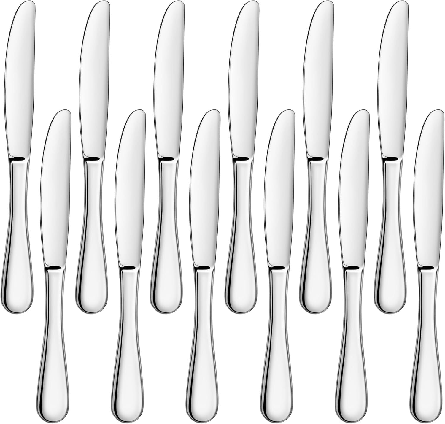 Set of 12 Elegant 9.15-Inch Stainless Steel Dinner Knives - Corrosion Resistant