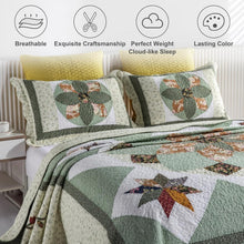 Load image into Gallery viewer, Breathable King Size Patchwork Quilt Set - Eco-Friendly Cotton Floral Design