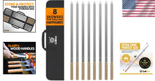 Load image into Gallery viewer, Premium 8-Piece Kabob Skewers Set - Durable Stainless Steel with Handy Carry Bag