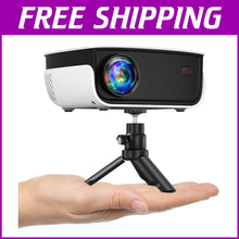 Load image into Gallery viewer, Mini Projector 1080P - 7500L Brightness &amp; 2 Speakers for Home Theater Experience