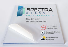 Load image into Gallery viewer, Clear Lexann Polycarbonate Sheet - 1/2" Thick &amp; 24"x48" for Ultimate Strength