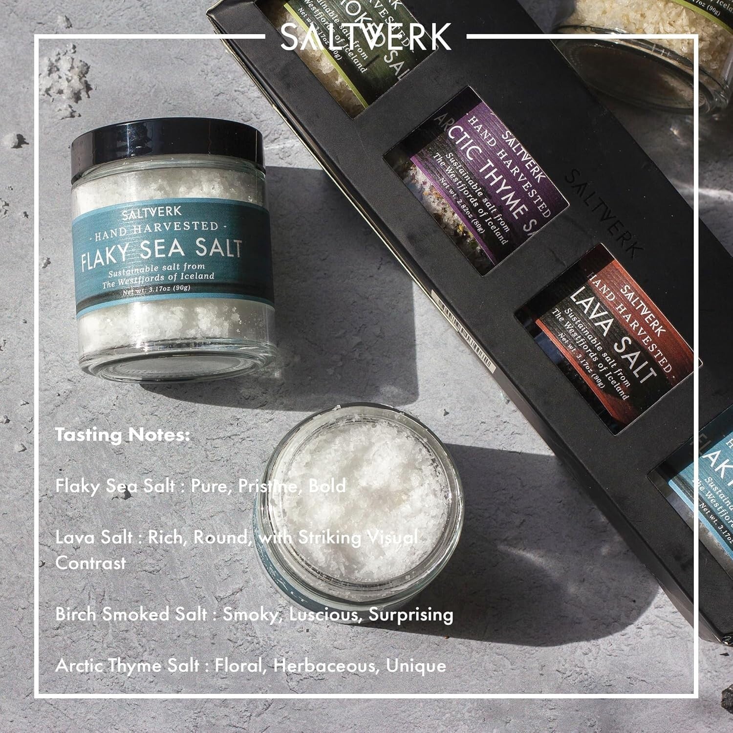 Elevate Your Meals - Premium Sea Salt Gift Set of 4 Unique Icelandic Flavors