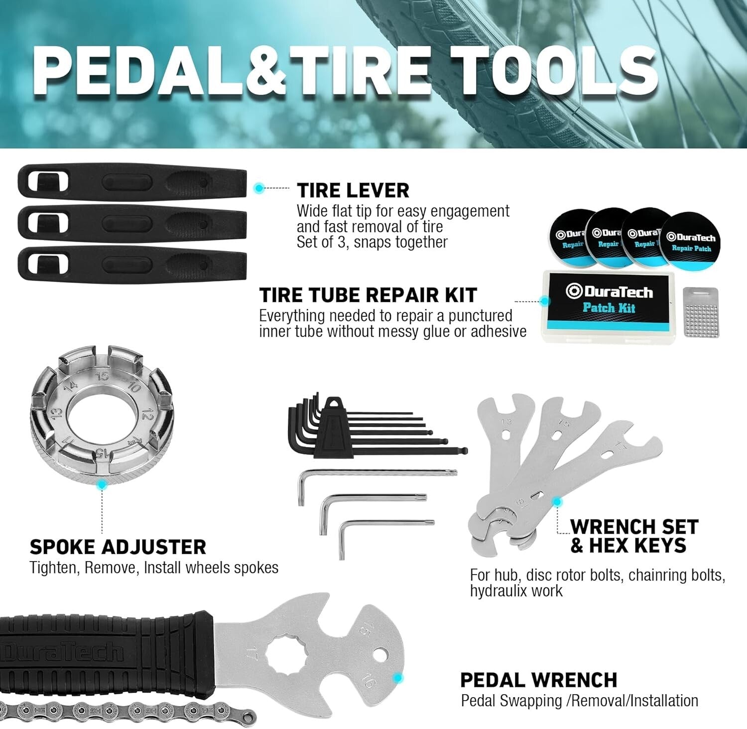 All-in-One 41-Piece Bicycle Tool Set - Designed for Easy Maintenance & Repairs
