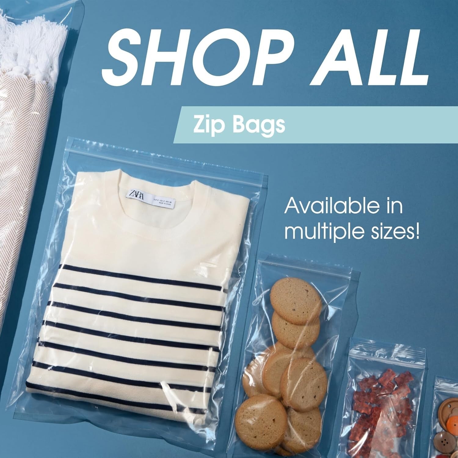 Versatile 200 Count 13” X 18” Clear Resealable Bags - Perfect for Packing