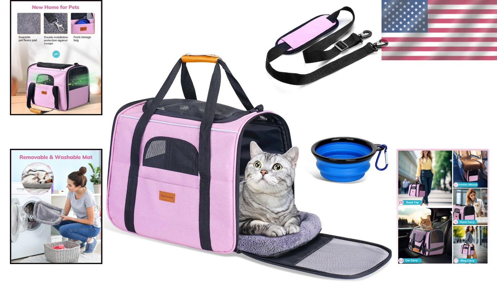 Soft-Sided Cat Carrier for Medium Cats - Spacious & Durable Travel Solution