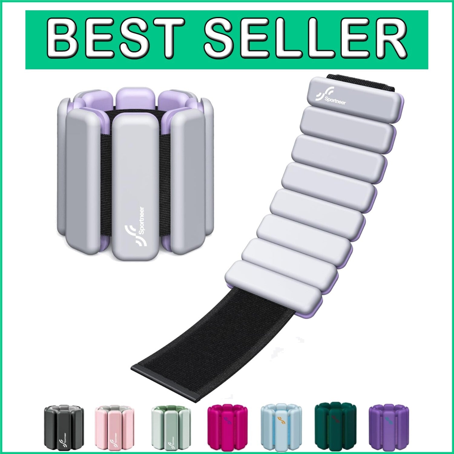 Durable Waterproof Wrist & Ankle Weights - Adjustable 2 lb/4 lb Set for Fitness