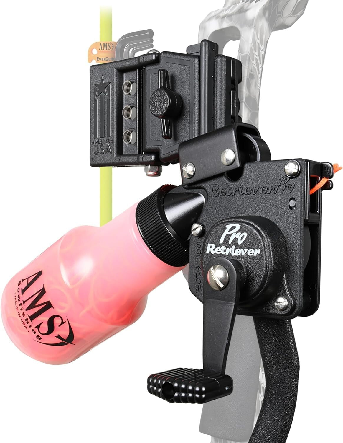 Premium Stainless Steel & Aluminum Bowfishing Reel - Made in USA, Right Handed