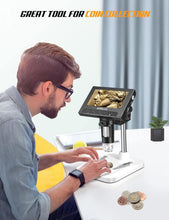 Load image into Gallery viewer, 4.3-Inch LCD Digital Microscope with 50X-1000X Magnification for Coins and Pl...