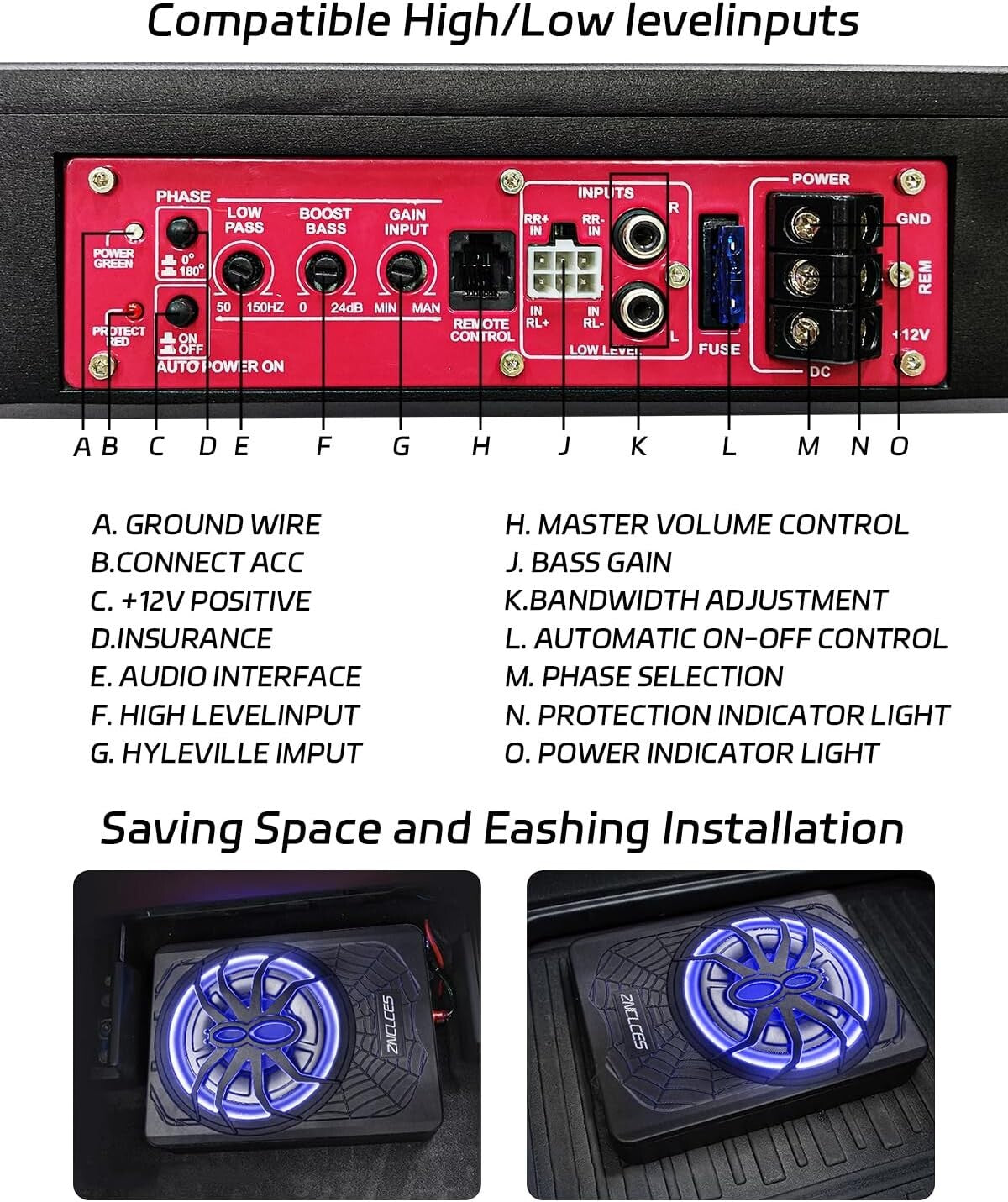 High-Performance 10" 1200W Under Seat Subwoofer – Immersive Audio Experience