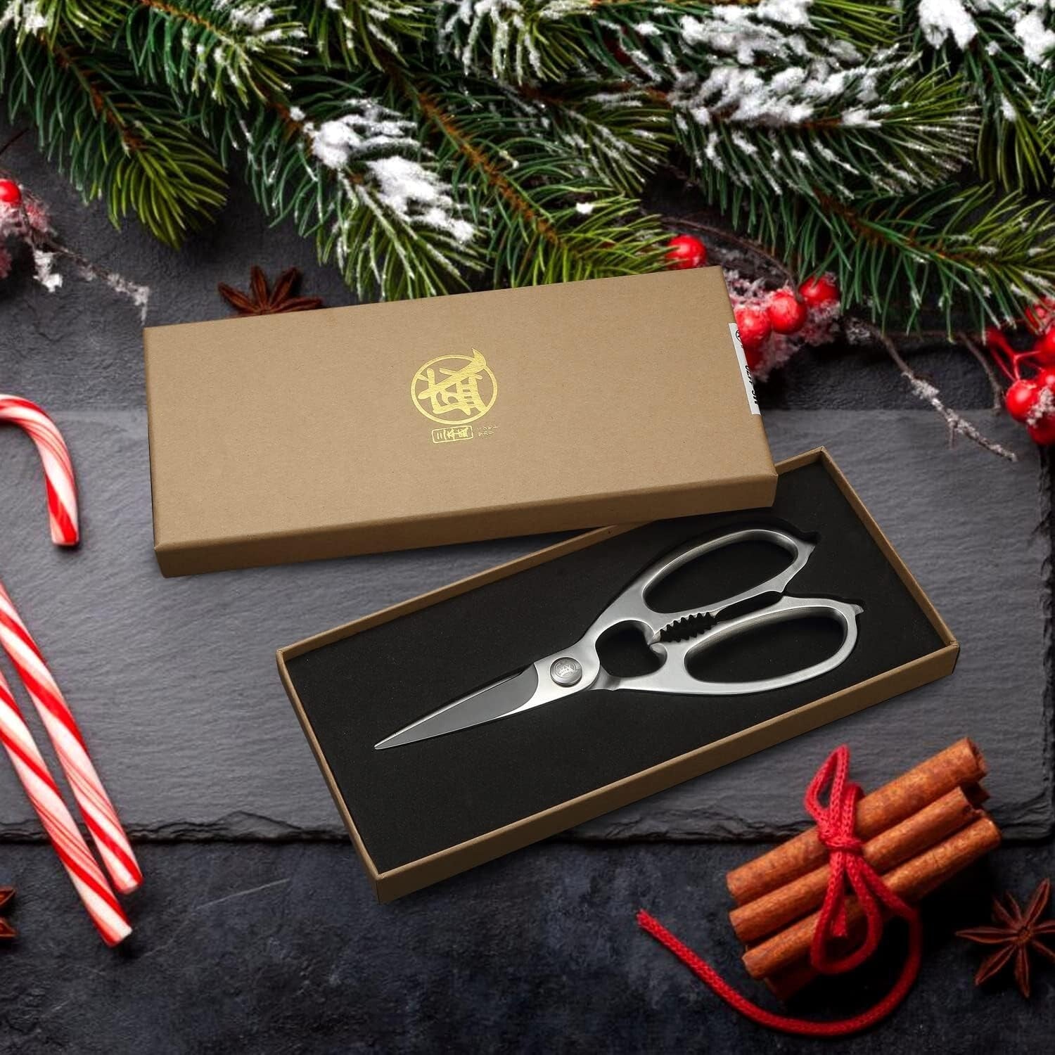 Professional Stainless Steel Kitchen Scissors - Multi-Purpose, Ergonomic Design