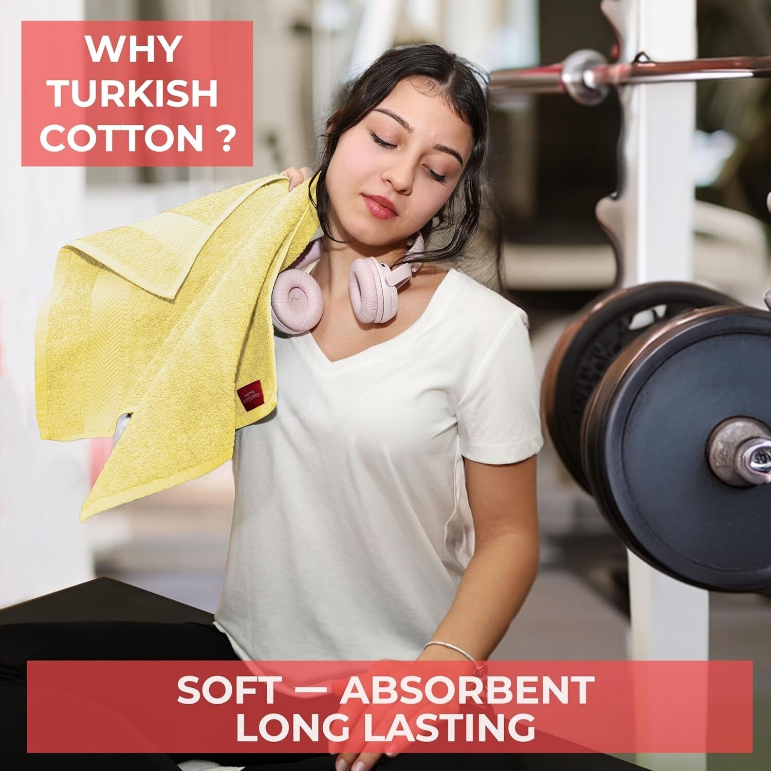 Ultra-Soft 100% Turkish Bath Towel Set - 6 Pcs Includes Hand & Washcloths