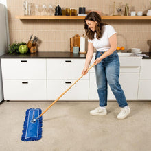 Load image into Gallery viewer, Washable 36" Blue Floor Sweeper with Cotton Blended Mop Head - Commercial Grade