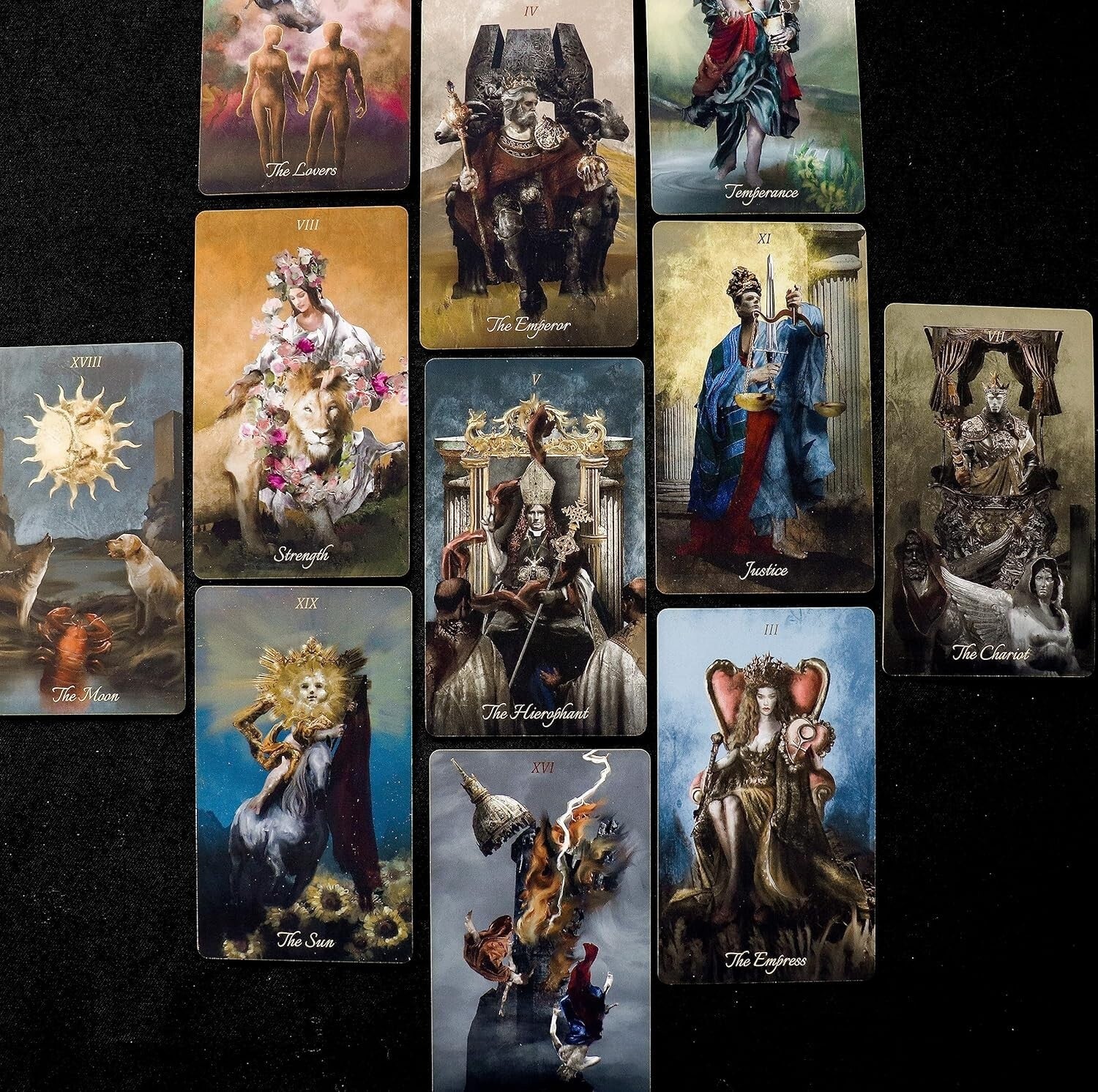 Baroque Gold Foil Tarot Deck - 78 Original Cards with Guidebook for Beginners