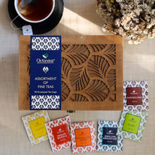 Load image into Gallery viewer, 6 Flavors of Black &amp; Green Tea in Leafcut Design Box - Perfect Gift Idea