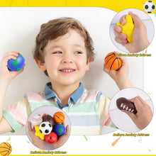 Load image into Gallery viewer, Sport-Themed 60 Pcs Mini Stress Balls Set - Stress Relief for Kids &amp; Adults