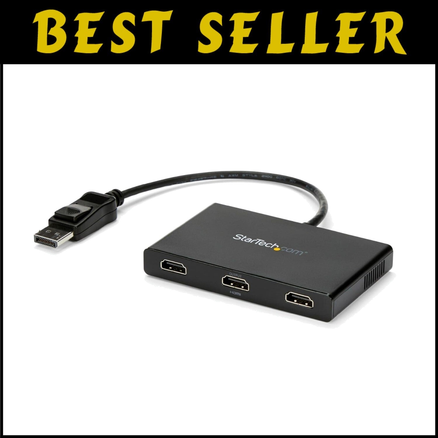 3-Port DisplayPort MST Hub - Connect 3 HDMI Monitors for Enhanced Workstations