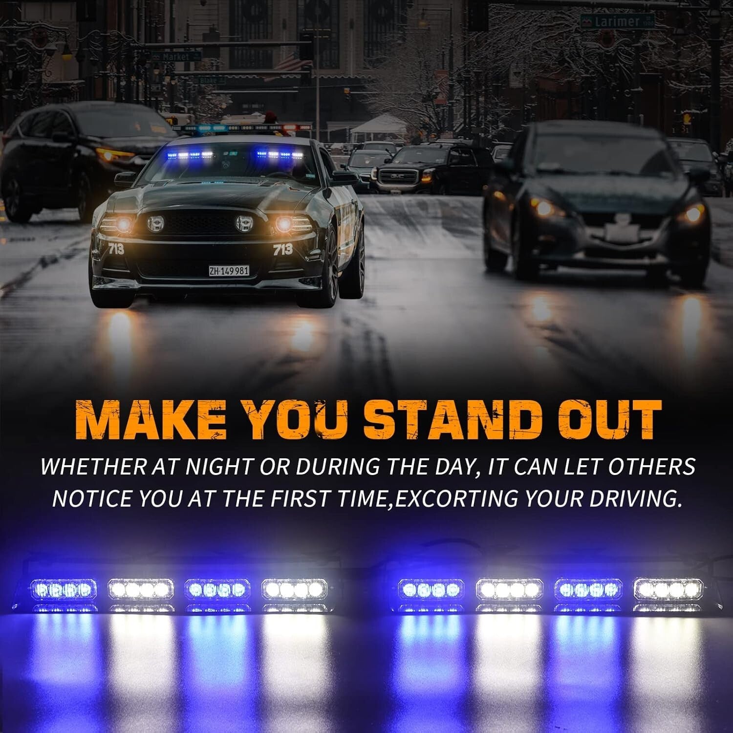 Universal Fit Emergency Strobe Lights – 32 Bright LEDs with Control for Trucks