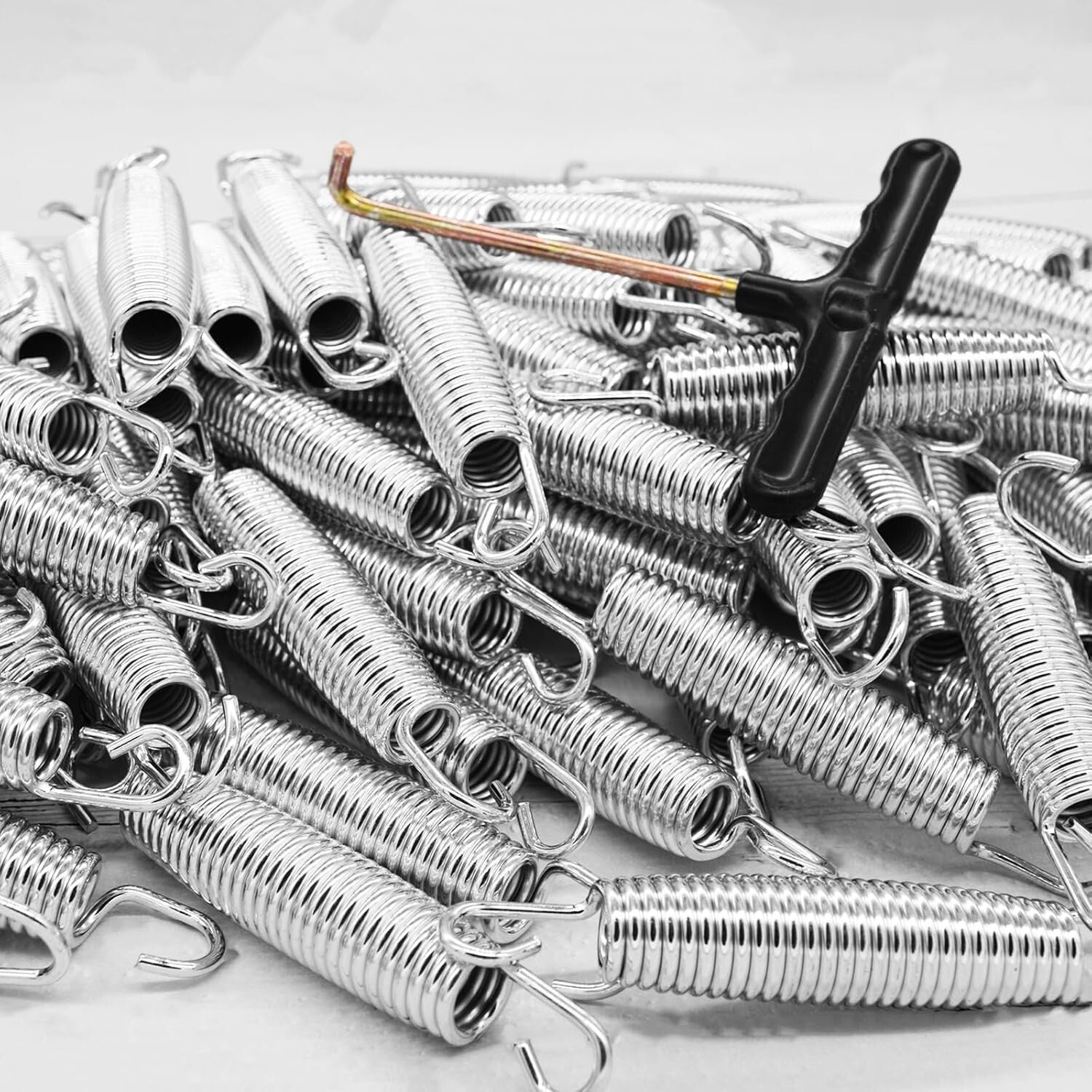 Durable 72 Stainless Steel Trampoline Springs - 5.5 Inch with T-Hook Accessory