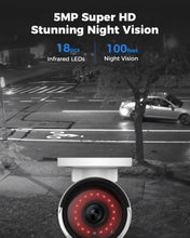 Load image into Gallery viewer, Full HD 5MP Outdoor Security System - 4 Wired Cameras, 2TB Storage &amp; Easy Setup